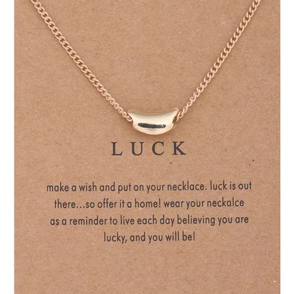 Jewelry - !!!5 for $25 Gold Color Luck Pendant Necklace